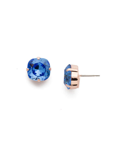 Halcyon Stud Earrings - EDH25RGSAP - <p>A beautiful, luminous cushion-cut crystal in a classic four-pronged setting that's ideal for everyday wear. From Sorrelli's Sapphire collection in our Rose Gold-tone finish.</p>