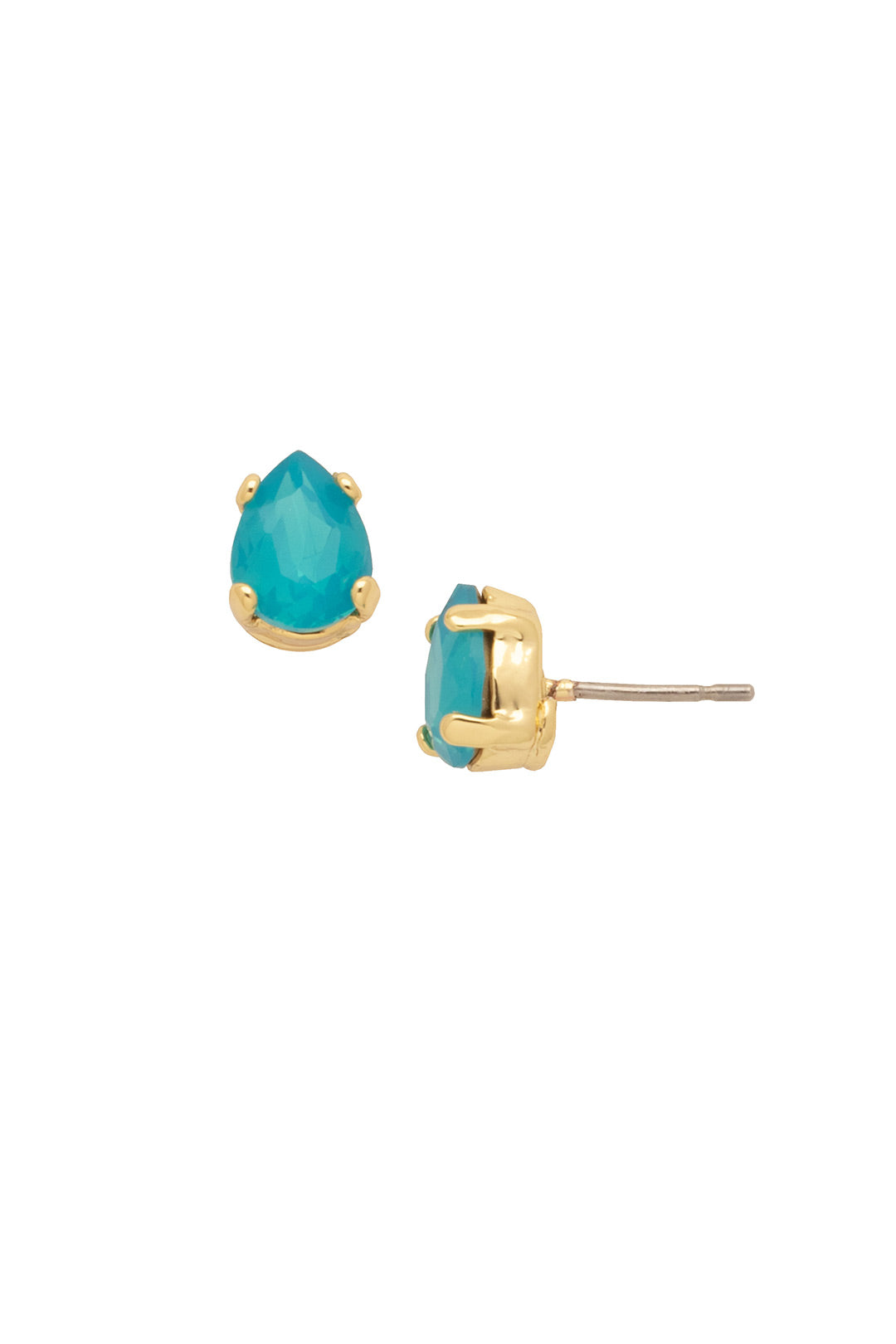 Perrie Stud Earrings - EDJ19BGCON - <p>Our Mini Pear Cut Post Earrings keep it casual while still bringing on the bling. A teardrop gemstone enclosed in brass detail offers casual yet edgy adornment. From Sorrelli's Confetti  collection in our Bright Gold-tone finish.</p>