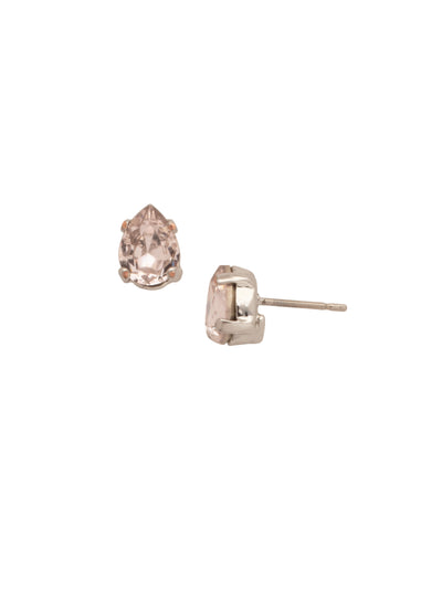 Perrie Stud Earrings - EDJ19PDLCH - <p>Our Mini Pear Cut Post Earrings keep it casual while still bringing on the bling. A teardrop gemstone enclosed in brass detail offers casual yet edgy adornment. From Sorrelli's Lilac Champagne collection in our Palladium finish.</p>