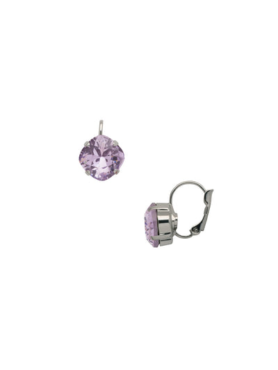 Cushion-Cut Dangle Earrings - EDL12PDVI - <p>A simple, yet stunning earring featuring a cushion cut crystal that will never go out of style. From Sorrelli's Violet collection in our Palladium finish.</p>