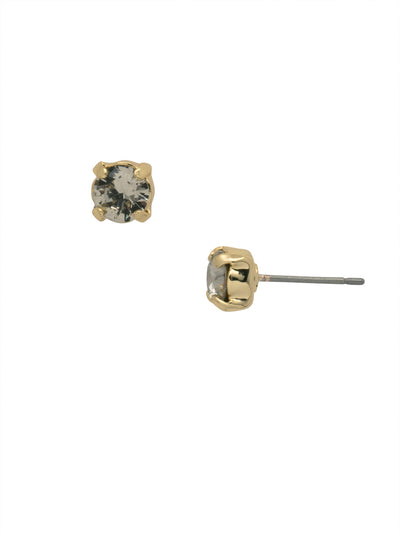 Jayda Stud Earrings - EDN32BGBD - <p>The Jayda Stud Earrings are the perfect every day wardrobe staple. A round crystal nestles perfectly in a metal plated post with four prongs. </p><p>Need help picking a stud? <a href="https://www.sorrelli.com/blogs/sisterhood/round-stud-earrings-101-a-rundown-of-sizes-styles-and-sparkle">Check out our size guide!</a> From Sorrelli's Black Diamond collection in our Bright Gold-tone finish.</p>