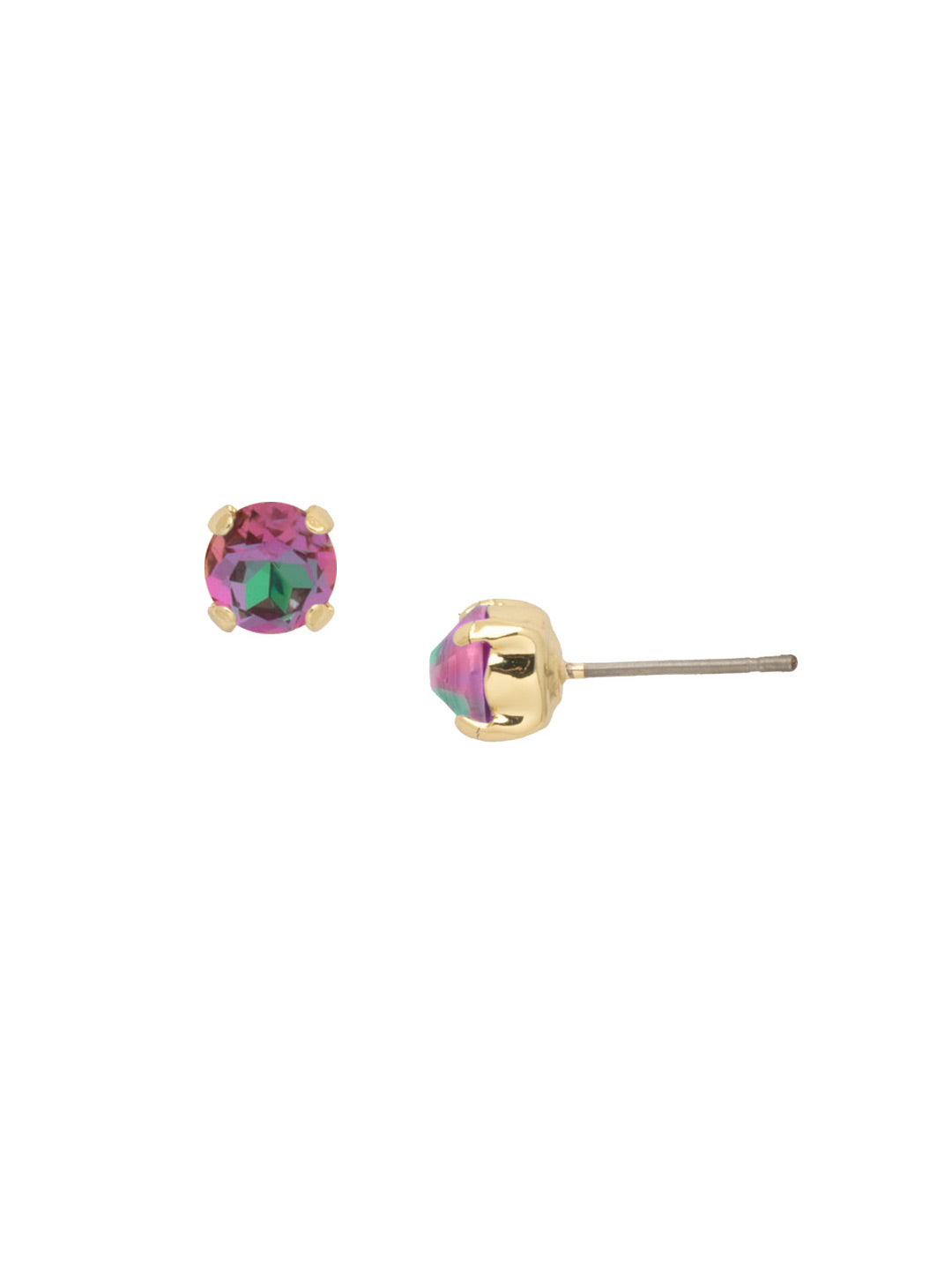 Jayda Stud Earrings - EDN32BGHEL - <p>The Jayda Stud Earrings are the perfect every day wardrobe staple. A round crystal nestles perfectly in a metal plated post with four prongs. </p><p>Need help picking a stud? <a href="https://www.sorrelli.com/blogs/sisterhood/round-stud-earrings-101-a-rundown-of-sizes-styles-and-sparkle">Check out our size guide!</a> From Sorrelli's Heliotrope collection in our Bright Gold-tone finish.</p>