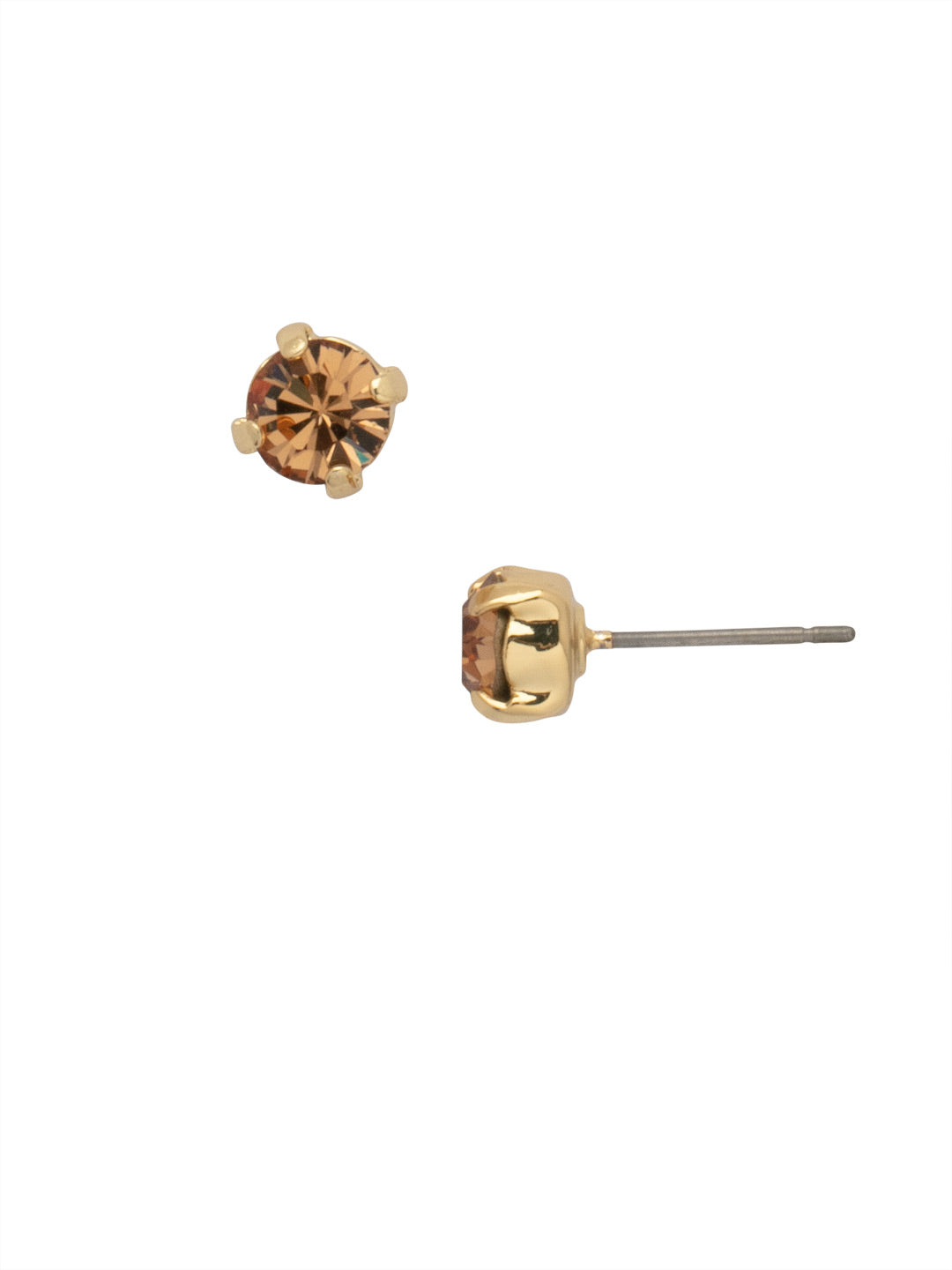 Jayda Stud Earrings - EDN32BGLC - <p>The Jayda Stud Earrings are the perfect every day wardrobe staple. A round crystal nestles perfectly in a metal plated post with four prongs. </p><p>Need help picking a stud? <a href="https://www.sorrelli.com/blogs/sisterhood/round-stud-earrings-101-a-rundown-of-sizes-styles-and-sparkle">Check out our size guide!</a> From Sorrelli's Light Colorado collection in our Bright Gold-tone finish.</p>