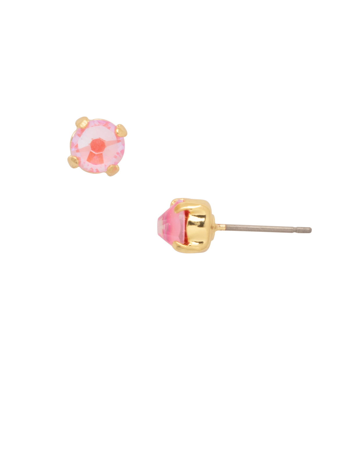 Jayda Stud Earrings - EDN32BGLRD - <p>The Jayda Stud Earrings are the perfect every day wardrobe staple. A round crystal nestles perfectly in a metal plated post with four prongs. </p><p>Need help picking a stud? <a href="https://www.sorrelli.com/blogs/sisterhood/round-stud-earrings-101-a-rundown-of-sizes-styles-and-sparkle">Check out our size guide!</a> From Sorrelli's Light Rose Delite collection in our Bright Gold-tone finish.</p>