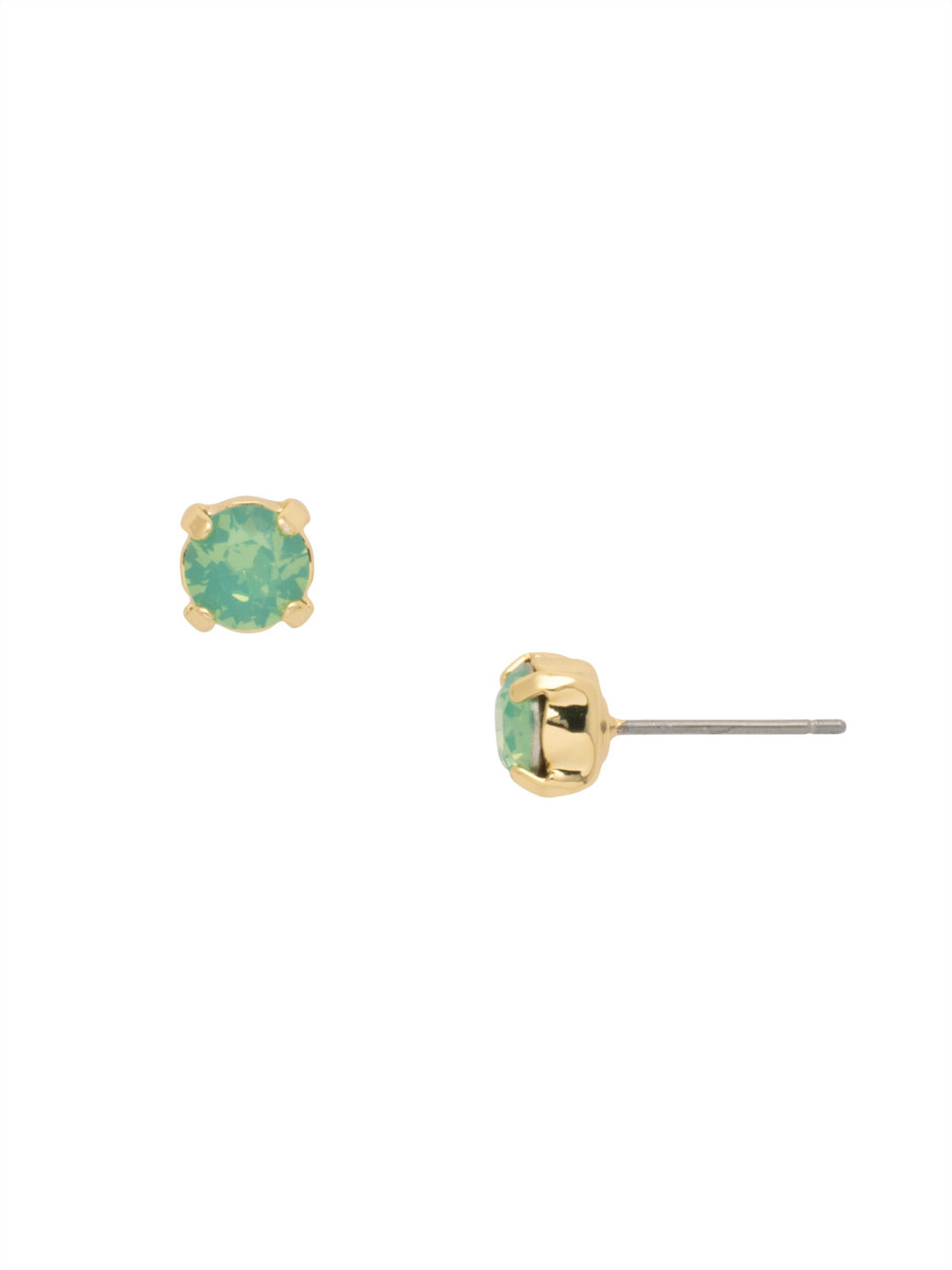 Jayda Stud Earrings - EDN32BGPAC - <p>The Jayda Stud Earrings are the perfect every day wardrobe staple. A round crystal nestles perfectly in a metal plated post with four prongs. </p><p>Need help picking a stud? <a href="https://www.sorrelli.com/blogs/sisterhood/round-stud-earrings-101-a-rundown-of-sizes-styles-and-sparkle">Check out our size guide!</a> From Sorrelli's Pacific Opal collection in our Bright Gold-tone finish.</p>