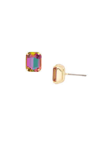 Octavia Stud Earrings - EDU53BGHEL - <p>These rounded emerald cut stud earrings can be worn alone or paired with anything for just a bit of extra bling! From Sorrelli's Heliotrope collection in our Bright Gold-tone finish.</p>