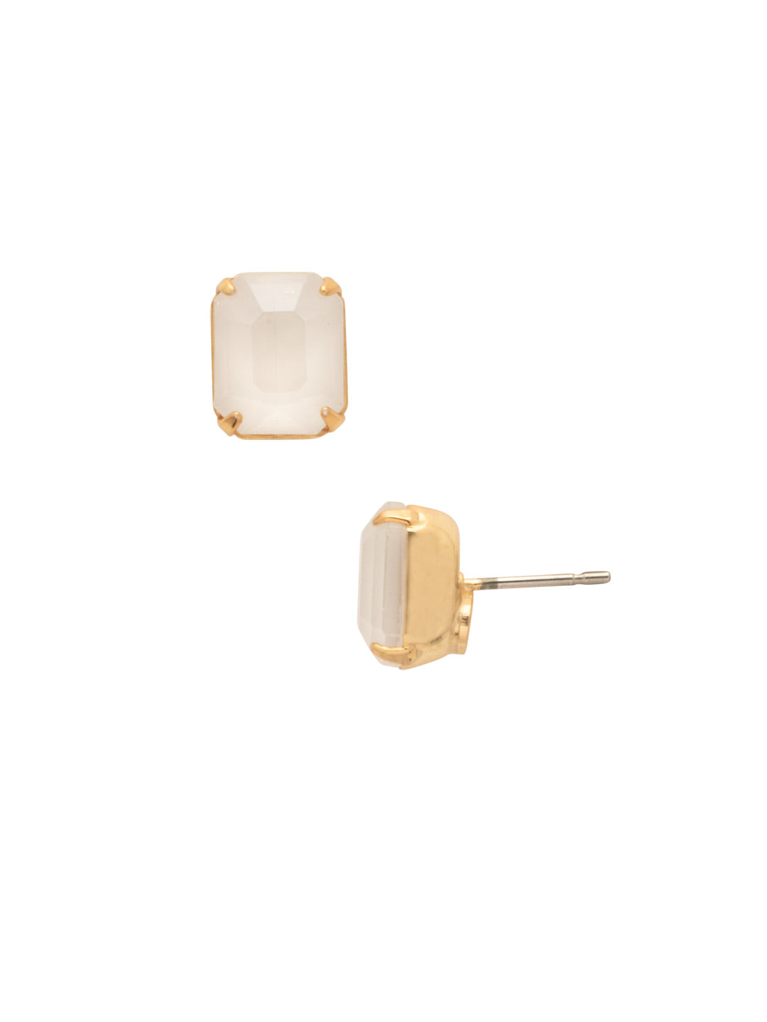 Octavia Stud Earrings - EDU53BGICL - <p>These rounded emerald cut stud earrings can be worn alone or paired with anything for just a bit of extra bling! From Sorrelli's Icicle collection in our Bright Gold-tone finish.</p>