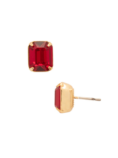 Octavia Stud Earrings - EDU53BGMS - <p>These rounded emerald cut stud earrings can be worn alone or paired with anything for just a bit of extra bling! From Sorrelli's Maple Syrup collection in our Bright Gold-tone finish.</p>