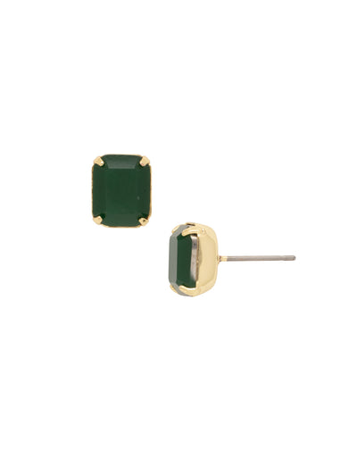 Octavia Stud Earrings - EDU53BGPGO - <p>These rounded emerald cut stud earrings can be worn alone or paired with anything for just a bit of extra bling! From Sorrelli's Palace Green Opal collection in our Bright Gold-tone finish.</p>