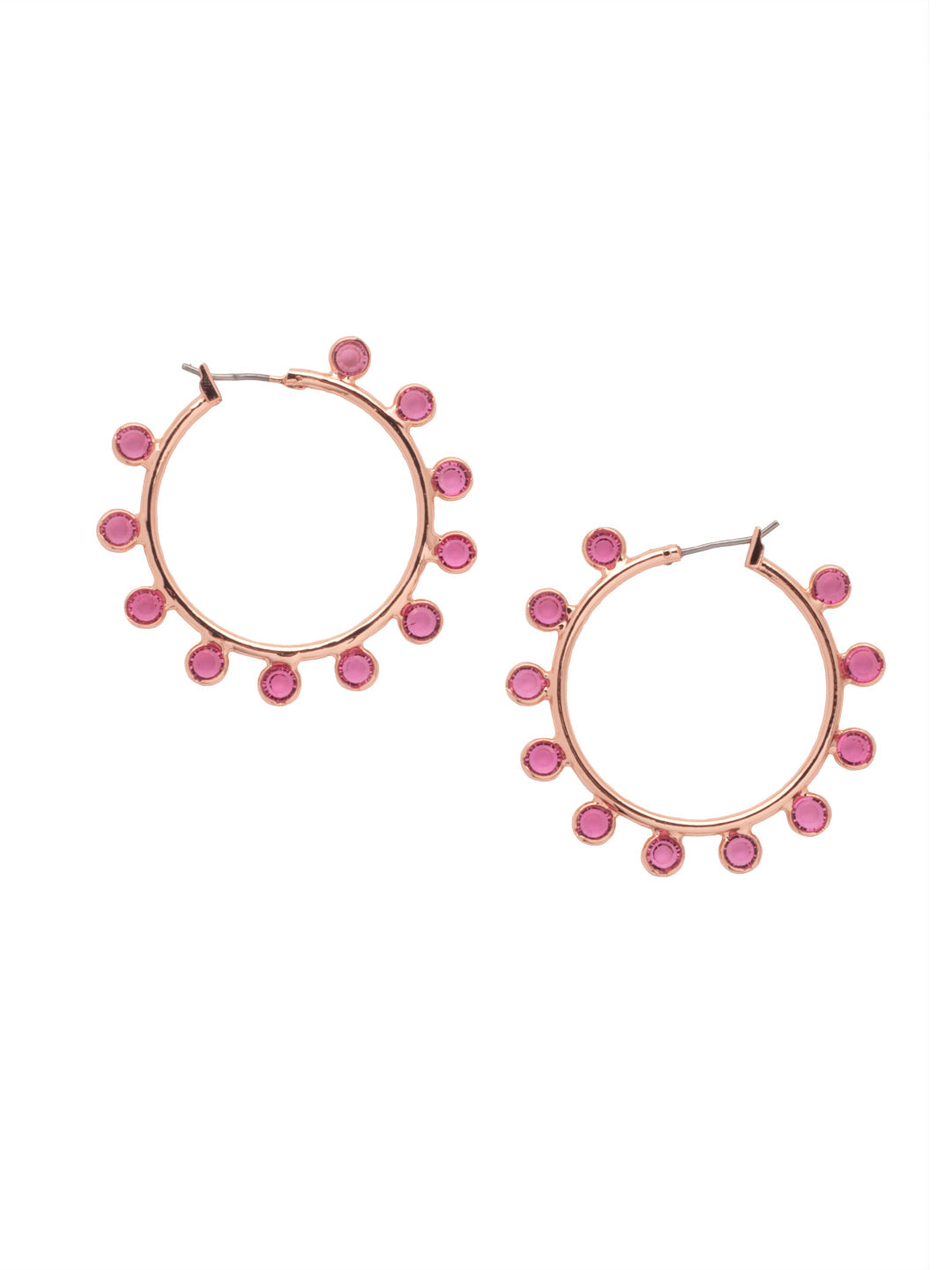 Drew Hoop Earrings - EEP91RGROS - <p>The Drew Hoops will turn any look into a statment with clear crystals. From Sorrelli's Rosewood collection in our Rose Gold-tone finish.</p>