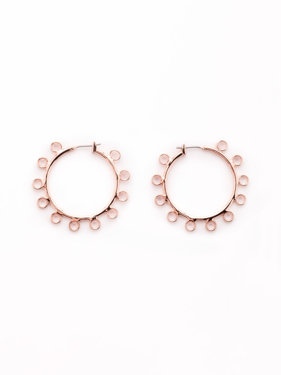 Drew Hoop Earrings - EEP91RGSIL - <p>The Drew Hoops will turn any look into a statment with clear crystals. From Sorrelli's Silk collection in our Rose Gold-tone finish.</p>