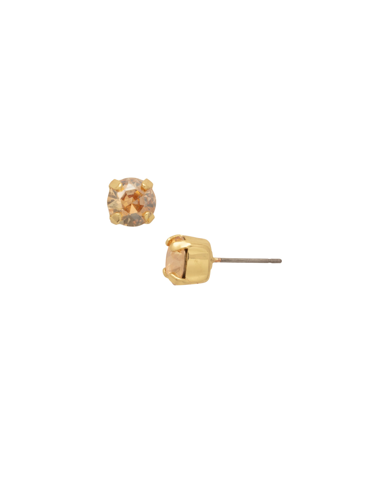 Simple Stud Earrings - EFC99BGDCH - <p>The Simple Stud Earrings feature a single solid crystal on a surgical steel post, creating a small but sparkly everyday staple! Need help picking a stud? <a href="https://www.sorrelli.com/blogs/sisterhood/round-stud-earrings-101-a-rundown-of-sizes-styles-and-sparkle">Check out our size guide!</a> From Sorrelli's Dark Champagne collection in our Bright Gold-tone finish.</p>