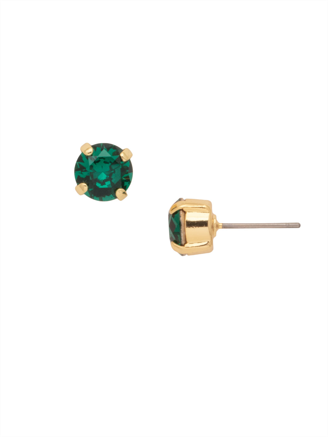 Simple Stud Earrings - EFC99BGEME - <p>The Simple Stud Earrings feature a single solid crystal on a surgical steel post, creating a small but sparkly everyday staple! Need help picking a stud? <a href="https://www.sorrelli.com/blogs/sisterhood/round-stud-earrings-101-a-rundown-of-sizes-styles-and-sparkle">Check out our size guide!</a> From Sorrelli's Emerald collection in our Bright Gold-tone finish.</p>