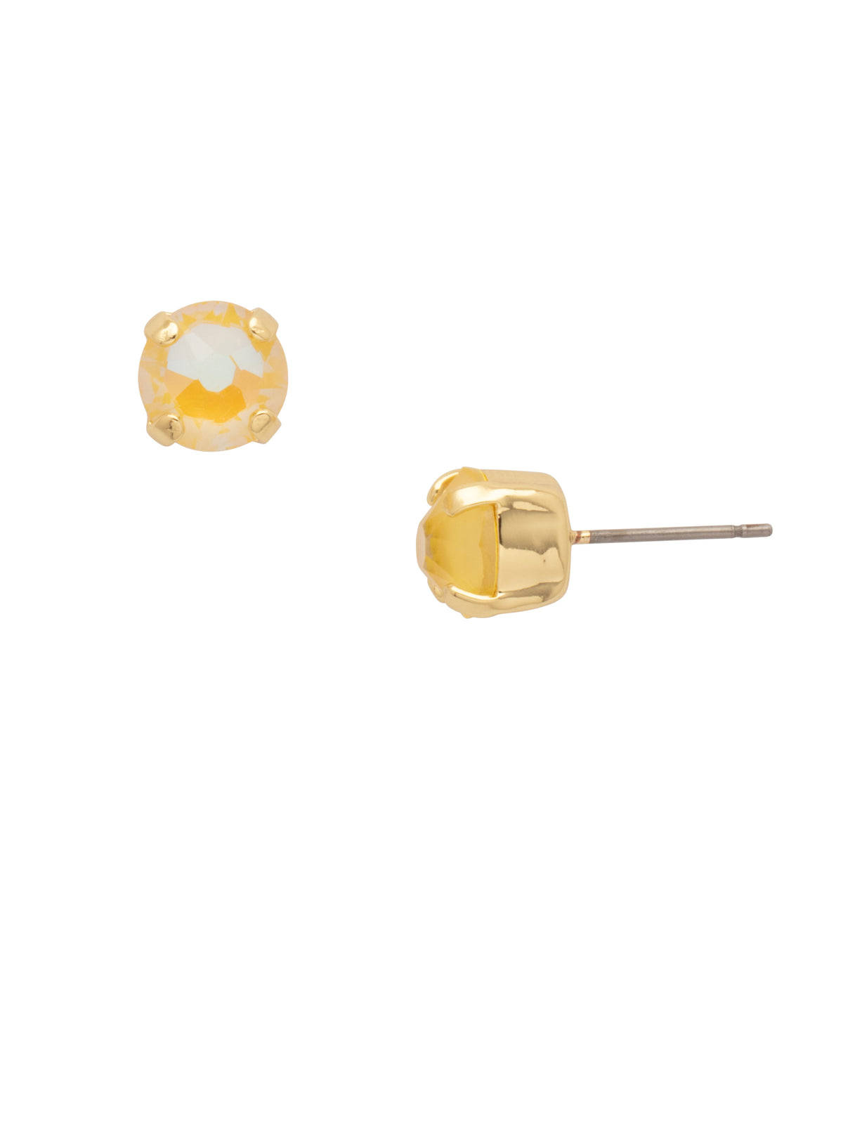 Simple Stud Earrings - EFC99BGLTD - <p>The Simple Stud Earrings feature a single solid crystal on a surgical steel post, creating a small but sparkly everyday staple! Need help picking a stud? <a href="https://www.sorrelli.com/blogs/sisterhood/round-stud-earrings-101-a-rundown-of-sizes-styles-and-sparkle">Check out our size guide!</a> From Sorrelli's Light Topaz Delite collection in our Bright Gold-tone finish.</p>