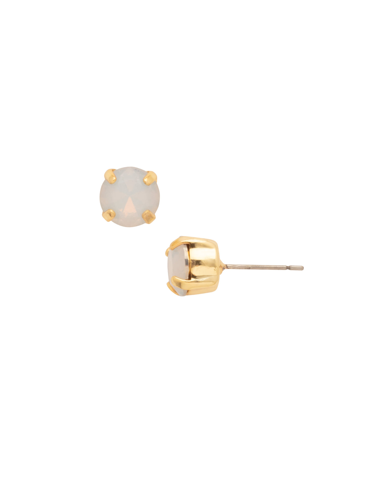 Simple Stud Earrings - EFC99BGWO - <p>The Simple Stud Earrings feature a single solid crystal on a surgical steel post, creating a small but sparkly everyday staple! Need help picking a stud? <a href="https://www.sorrelli.com/blogs/sisterhood/round-stud-earrings-101-a-rundown-of-sizes-styles-and-sparkle">Check out our size guide!</a> From Sorrelli's White Opal collection in our Bright Gold-tone finish.</p>