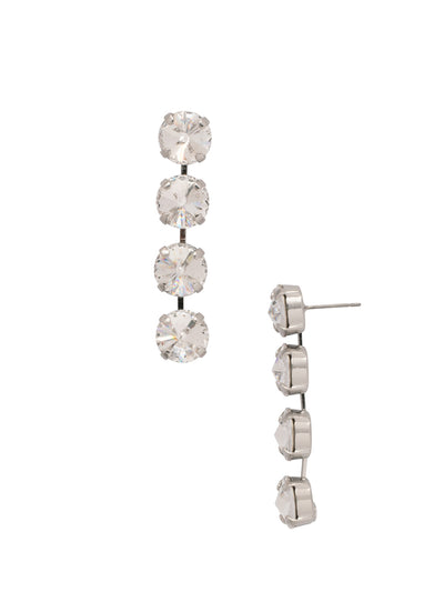 Mara Statement Earrings - EFD75PDCRY - <p>The Mara Statement Earrings feature four rivoli cut crystals in a row. From Sorrelli's Crystal collection in our Palladium finish.</p>