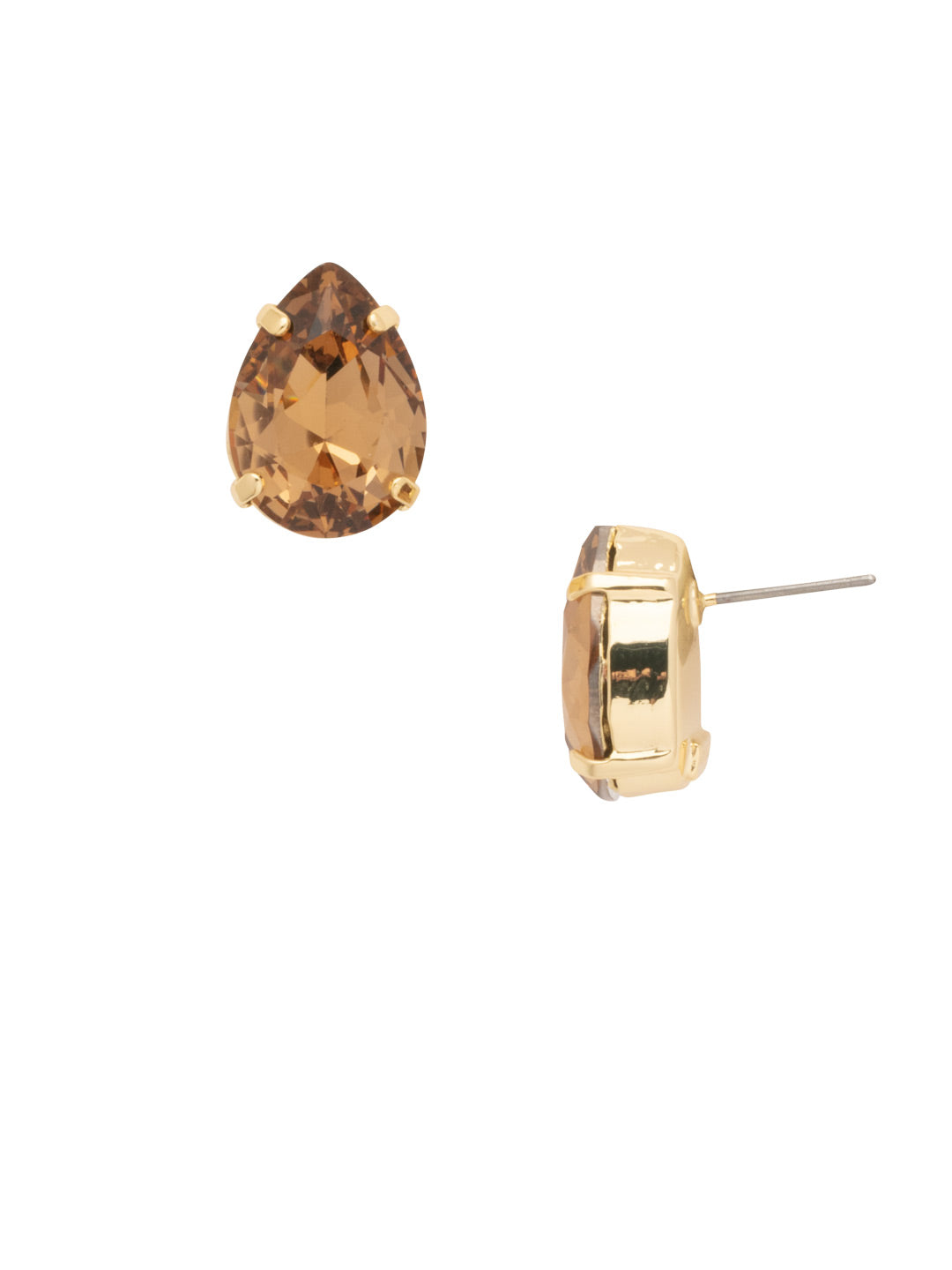 Eileen Stud Earrings - EFF100BGLC - <p>The Eileen Stud Earrings feature a single pear cut candy gem crystal on a post. From Sorrelli's Light Colorado collection in our Bright Gold-tone finish.</p>