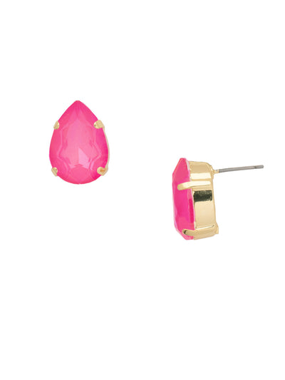 Eileen Stud Earrings - EFF100BGUP - <p>The Eileen Stud Earrings feature a single pear cut candy gem crystal on a post. From Sorrelli's Ultra Pink collection in our Bright Gold-tone finish.</p>