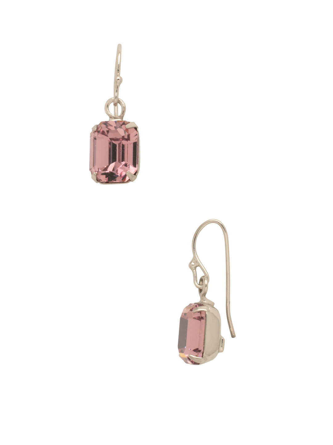 Octavia Dangle Earrings - EFF5PDLCH - <p>The Octavia Dangle Earrings feature a small emerald cut crystal dangling from a classic French wire. From Sorrelli's Lilac Champagne collection in our Palladium finish.</p>