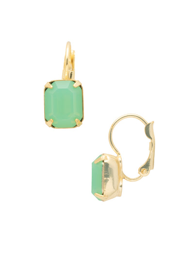 Octavia Dangle Earrings - EFK6BGPAC - <p>The Octavia Dangle Earrings feature a small emerald cut crystal dangling from a lever-back French wire. From Sorrelli's Pacific Opal collection in our Bright Gold-tone finish.</p>