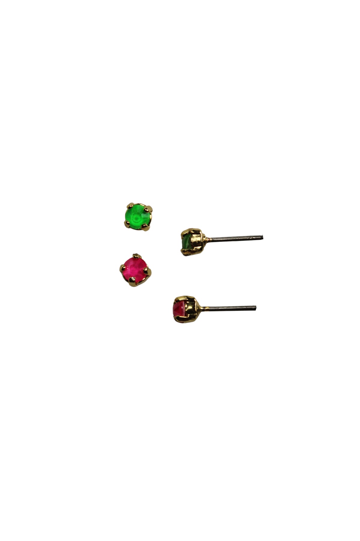 June Set Stud Earrings - EFM6BGWDW - <p>The June Set Stud Earrings feature two pairs of round-cut crystal studs. From Sorrelli's Wild Watermelon collection in our Bright Gold-tone finish.</p>