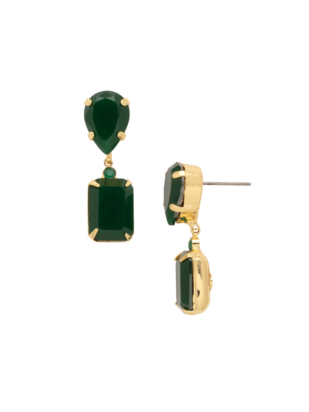 Emerald Pear Dangle Earrings - EFN4BGPGO