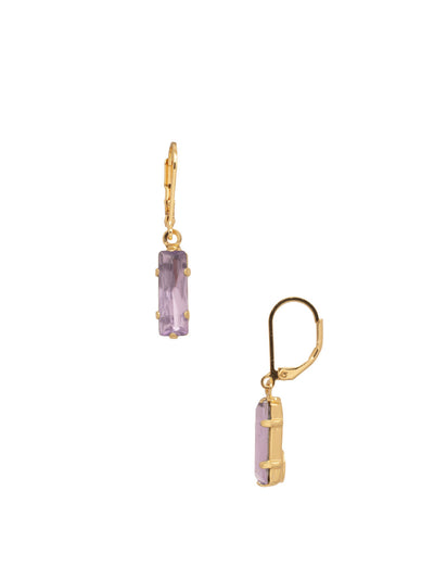 Bindi Dangle Earrings - EFP13BGBRC - <p>The Bindi Dangle Earrings feature a single baguette cut crystal on a lever-back French wire. From Sorrelli's Berry Crush collection in our Bright Gold-tone finish.</p>