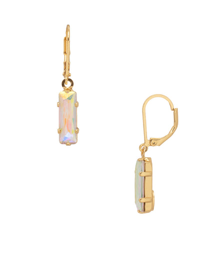 Bindi Dangle Earrings - EFP13BGCAB - <p>The Bindi Dangle Earrings feature a single baguette cut crystal on a lever-back French wire. From Sorrelli's Crystal Aurora Borealis collection in our Bright Gold-tone finish.</p>