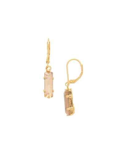 Bindi Dangle Earrings - EFP13BGDCH - <p>The Bindi Dangle Earrings feature a single baguette cut crystal on a lever-back French wire. From Sorrelli's Dark Champagne collection in our Bright Gold-tone finish.</p>