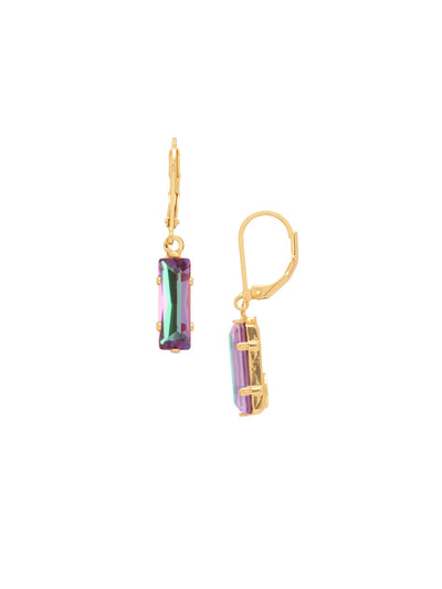 Bindi Dangle Earrings - EFP13BGHEL - <p>The Bindi Dangle Earrings feature a single baguette cut crystal on a lever-back French wire. From Sorrelli's Heliotrope collection in our Bright Gold-tone finish.</p>