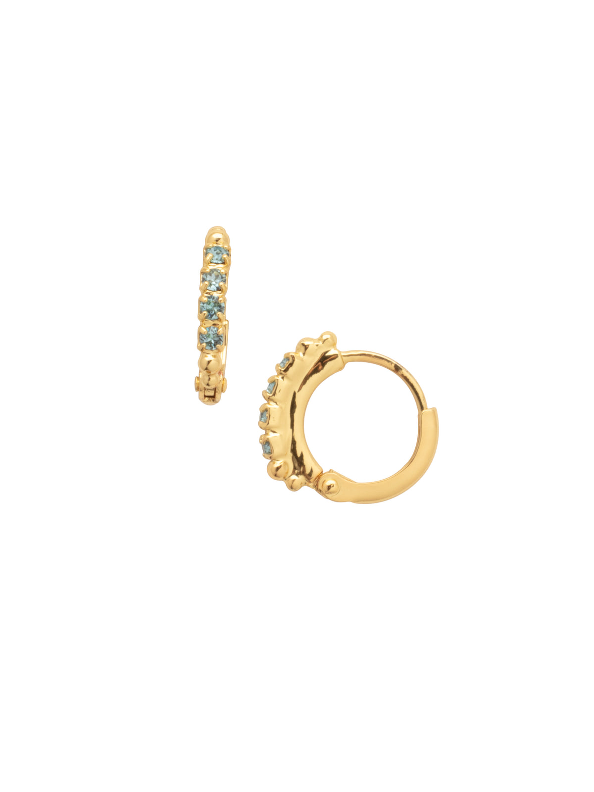 Crystal Huggie Hoop Earrings - EFP22BGCON - <p>The Crystal Huggie Hoop Earrings feature small round cut crystals embellished on a tiny metal huggie hoop. From Sorrelli's Confetti  collection in our Bright Gold-tone finish.</p>