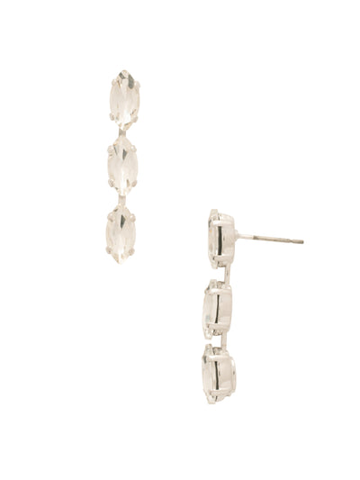 Trielle Dangle Earrings - EFP37PDCRY - <p>The Trielle Dangle Earrings feature three navette cut crystals delicately dangling from a post, creating a graceful and eye-catching design. Perfect for any occasion, these timeless earrings are a must-have addition to any jewelry collection. From Sorrelli's Crystal collection in our Palladium finish.</p>