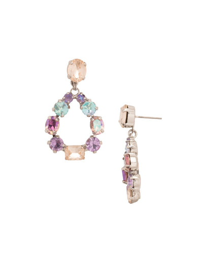 Bronwyn Statement Earrings - EFP38PDLCH - <p>Elevate your look with The Bronwyn Statement Earrings, a stunning pair of dangle earrings featuring assorted cut crystals that catch the light beautifully. Perfect for adding a touch of glamour to any outfit, these earrings are a must-have accessory for any jewelry collection. From Sorrelli's Lilac Champagne collection in our Palladium finish.</p>
