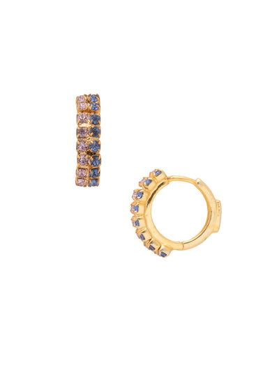 Double Crystal Huggie Hoop Earrings - EFS31BGBRC - <p>Add a touch of glamour to your look with the Double Crystal Huggie Hoops, showcasing two rows of dazzling crystals set on a chic metal huggie design. Ideal for both everyday wear and special events. From Sorrelli's Berry Crush collection in our Bright Gold-tone finish.</p>