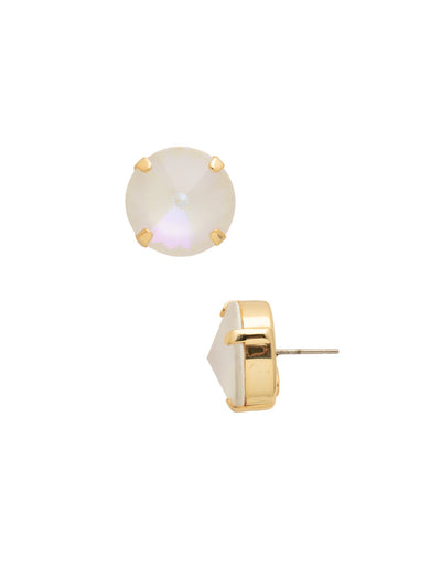 Kelly Stud Earrings - EFT110BGICL - <p>The Kelly Stud Earrings feature a single bold round- cut crystal on a post. From Sorrelli's Icicle collection in our Bright Gold-tone finish.</p>