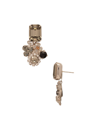 Claire Dangle Earrings - EFT33PDEM - <p>The Claire Dangle Earrings feature elegant floral clusters embellished with sparkling crystals that gracefully dangle from a classic emerald-cut stud, creating a sophisticated and eye-catching design. These earrings are perfect for adding a touch of glamour to any outfit. From Sorrelli's Evening Moon collection in our Palladium finish.</p>