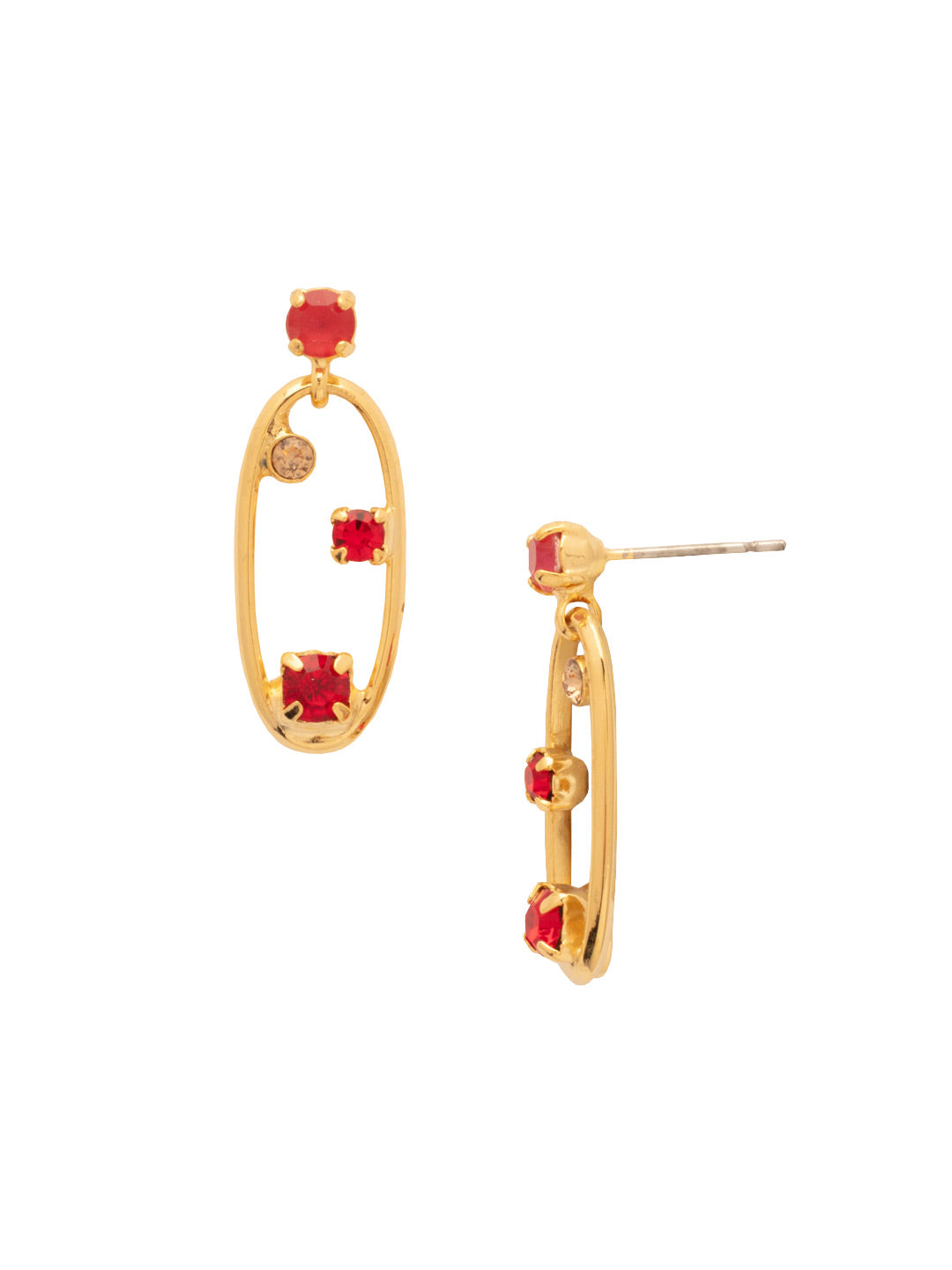 Greer Dangle Earrings - EFT44BGRCP - <p>Add a hint of glamour with the Greer Dangle Earrings, showcasing shimmering crystal-embellished chain links that gracefully hang from a petite round-cut crystal stud. These earrings effortlessly blend elegance and style, making them a must-have accessory. From Sorrelli's Red Carpet collection in our Bright Gold-tone finish.</p>