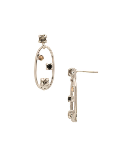 Greer Dangle Earrings - EFT44PDEM - <p>Add a hint of glamour with the Greer Dangle Earrings, showcasing shimmering crystal-embellished chain links that gracefully hang from a petite round-cut crystal stud. These earrings effortlessly blend elegance and style, making them a must-have accessory. From Sorrelli's Evening Moon collection in our Palladium finish.</p>