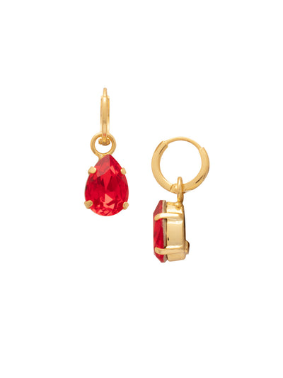 Perfect Pear Huggie Hoop Earrings - EFT55BGRCP - <p>The Perfect Pear Huggie Hoop Earrings feature a single pear-cut crystal on a delicate metal huggie hoop. From Sorrelli's Red Carpet collection in our Bright Gold-tone finish.</p>