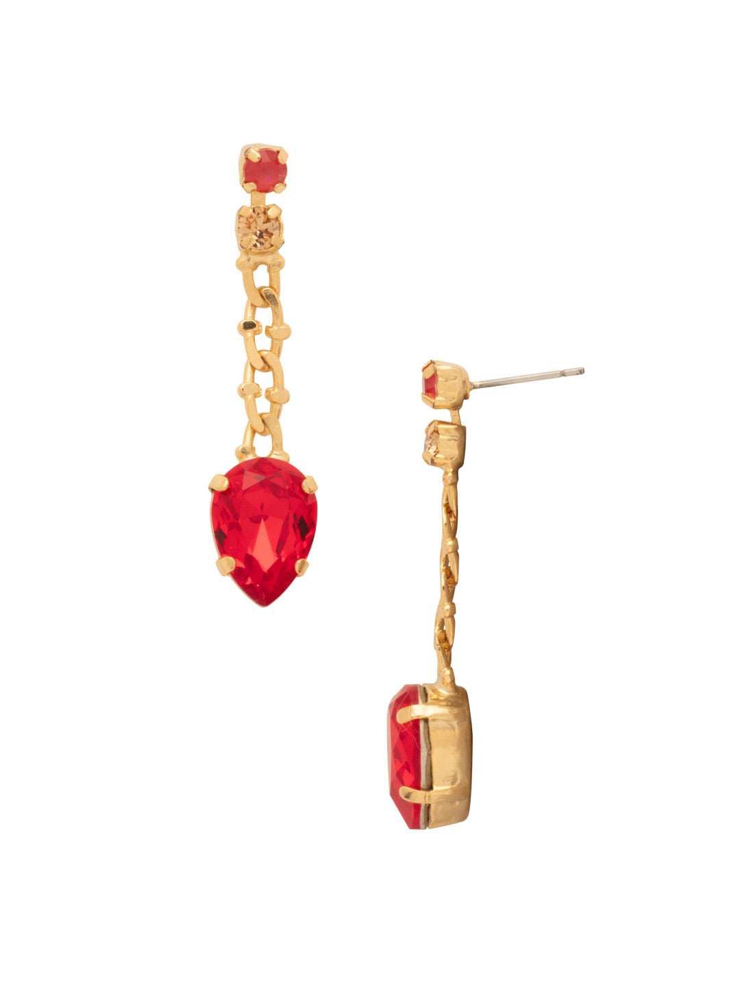 Kamri Dangle Earrings - EFT5BGRCP - <p>Elevate your style with the Kamri Dangle Earrings, designed with a smooth kettle chain and a stunning pear-cut crystal dangling at the end. These earrings offer a modern look that effortlessly enhances any ensemble. From Sorrelli's Red Carpet collection in our Bright Gold-tone finish.</p>