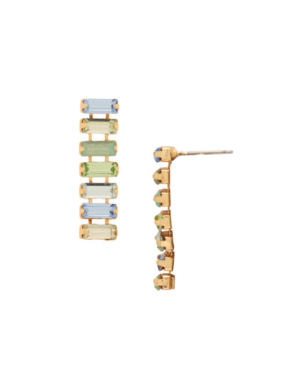 Bianca Dangle Earrings - EFY50BGOC - <p>The Bianca Dangle Earrings feature a line of baby baguette-cut crystals on a post. From Sorrelli's Ocean collection in our Bright Gold-tone finish.</p>