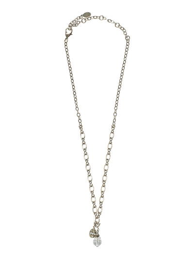 Charm Necklace - NCH1ASCRY - <p>From Sorrelli's Crystal collection in our Antique Silver-tone finish.</p>