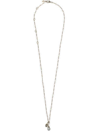 Charm Necklace - NCH3ASCRY - <p>From Sorrelli's Crystal collection in our Antique Silver-tone finish.</p>