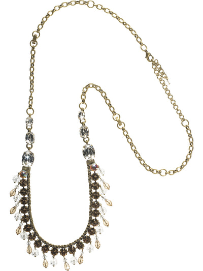 Never Too Much Shine Necklace - NCM3AGSDU - <p>Like having two necklaces in one! This unique necklace is convertible so that you can style it short or wear it as a long strand. Featuring gorgeous cut crystals tastefully hung on a metallic rope chain, this piece will be your new style staple. From Sorrelli's Stardust collection in our Antique Gold-tone finish.</p>