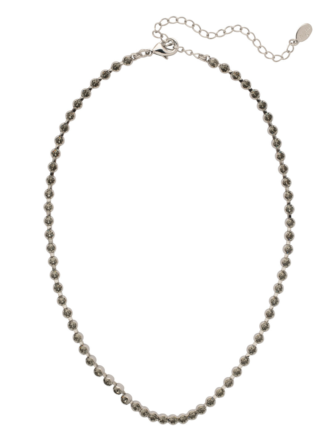 Marnie Tennis Necklace - NFA2PDBD - <p>Perfect for dressing up or down, the classic Marnie Tennis Necklace features a repeating line of crystals secured by a lobster claw clasp. From Sorrelli's Black Diamond collection in our Palladium finish.</p>