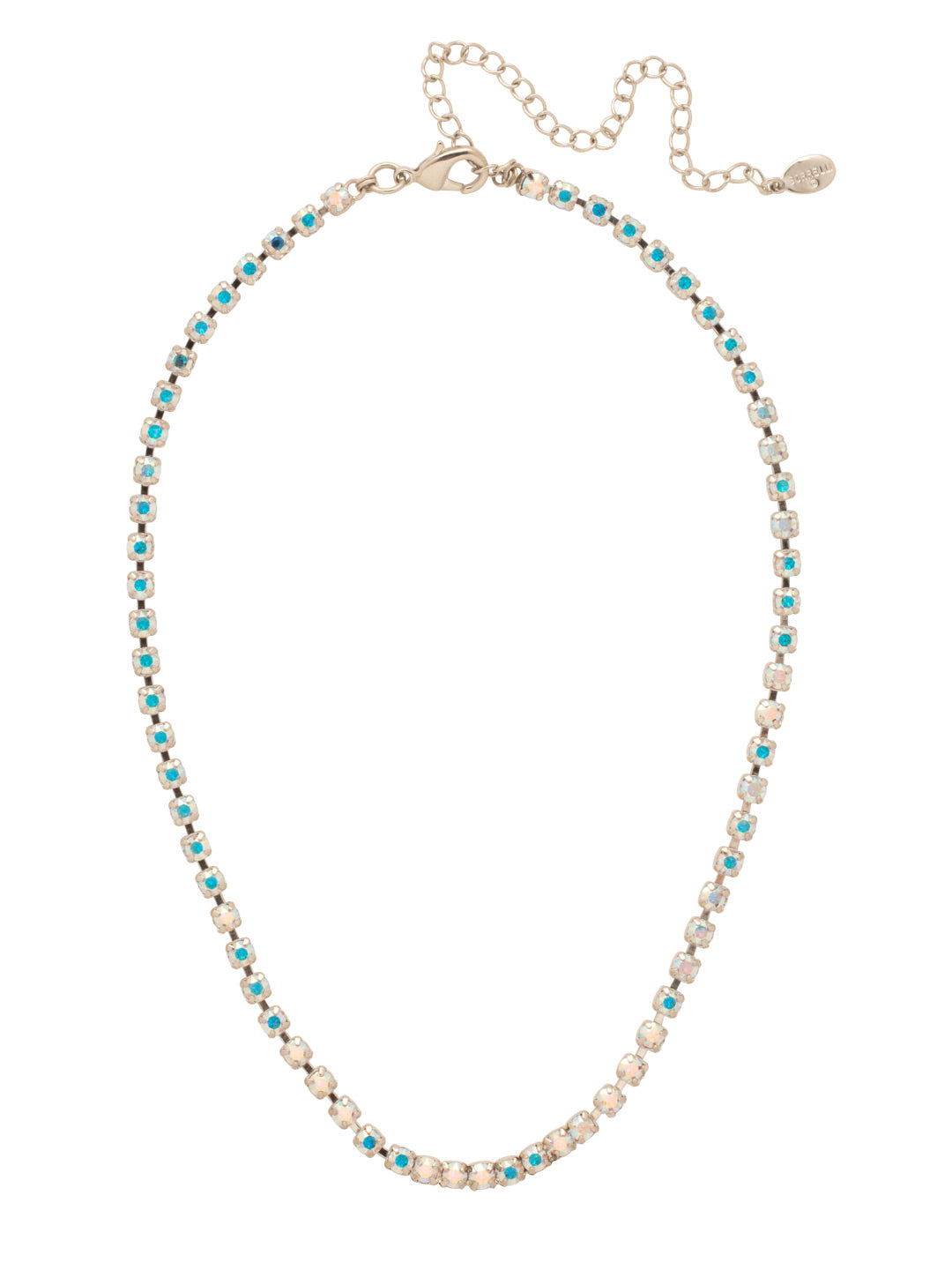 Marnie Tennis Necklace - NFA2PDCAB - <p>Perfect for dressing up or down, the classic Marnie Tennis Necklace features a repeating line of crystals secured by a lobster claw clasp. From Sorrelli's Crystal Aurora Borealis collection in our Palladium finish.</p>