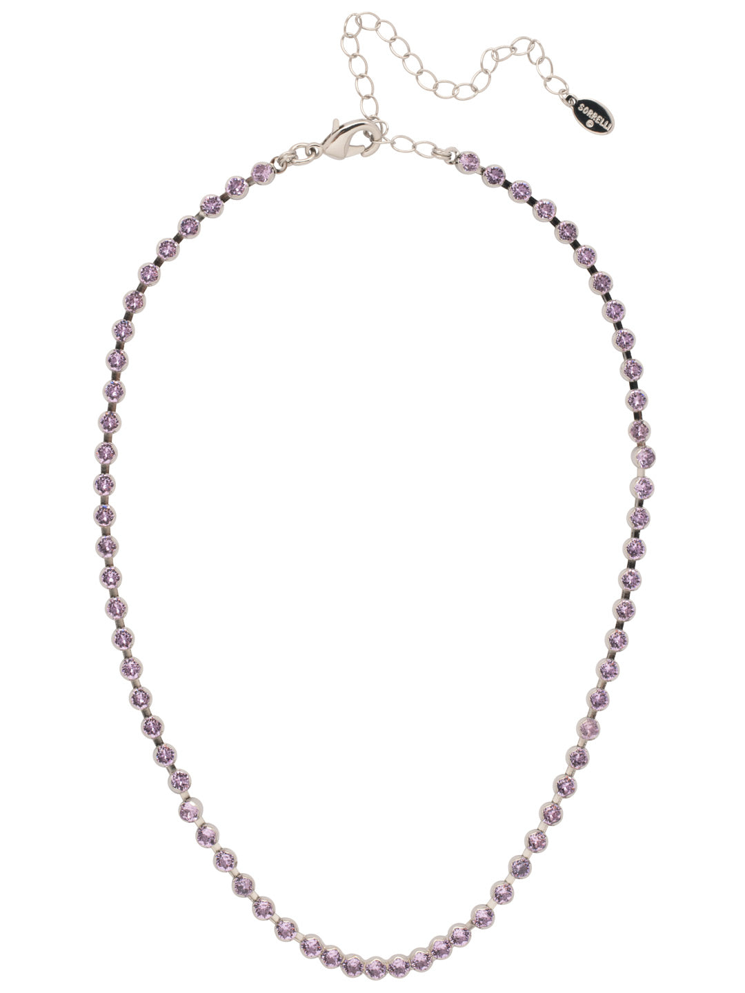 Marnie Tennis Necklace - NFA2PDLCH - <p>Perfect for dressing up or down, the classic Marnie Tennis Necklace features a repeating line of crystals secured by a lobster claw clasp. From Sorrelli's Lilac Champagne collection in our Palladium finish.</p>