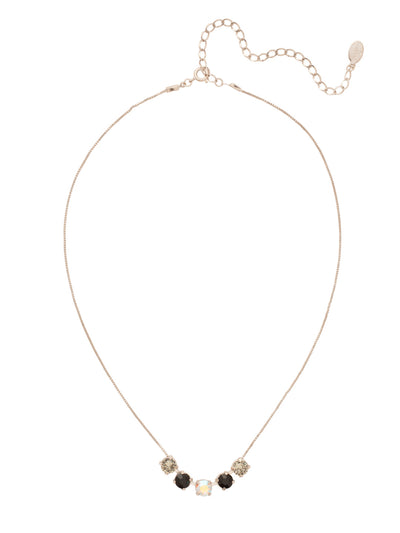 Shaughna Tennis Necklace - NFC84PDEM - <p>The Shaughna Tennis Necklace features five crystals on a delicate adjustable chain. From Sorrelli's Evening Moon collection in our Palladium finish.</p>