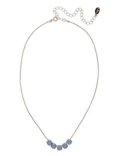 Shaughna Tennis Necklace - NFC84PDOCD - <p>The Shaughna Tennis Necklace features five crystals on a delicate adjustable chain. From Sorrelli's Ocean Delite collection in our Palladium finish.</p>