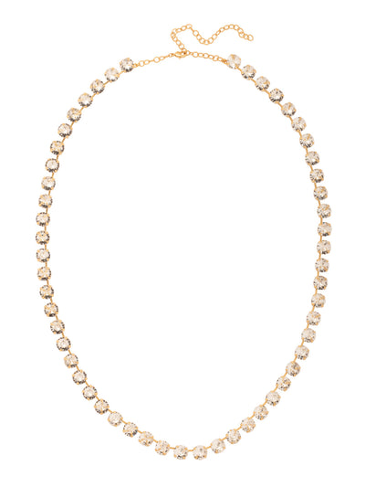 Mara Long Necklace - NFD81BGCRY - <p>The Mara Long Necklace features a full line of round cut crystals on an adjustable chain, secured with a lobster claw clasp. From Sorrelli's Crystal collection in our Bright Gold-tone finish.</p>